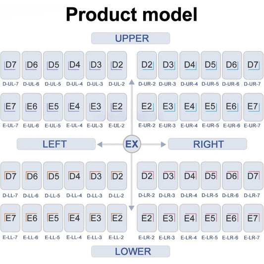 48PCS Coronas Ortodóncicas de Acero Inoxidable Coronas Temporales Formadas