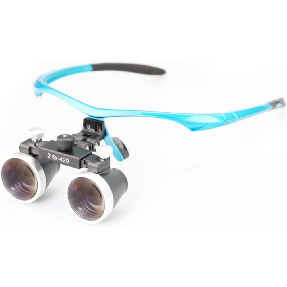 DENTASOP Dental Magnifier 2.5 X 3.5 binocular magnifier Medical Optical Glass Lens Surgical Dental Dentist, no lamp version