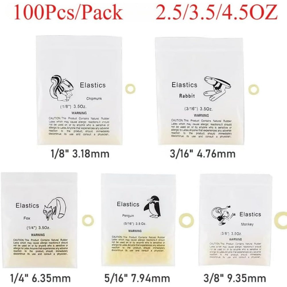 1000pcs Animal Pattern Ortodoncia Varios Tamaños Material Dental (Rabbit 3/16(1000pcs))
