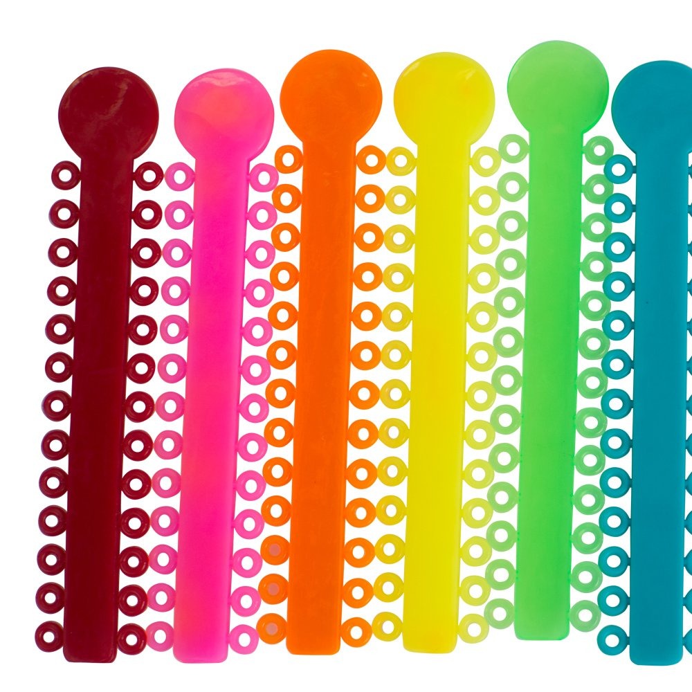 Dental Orthodontic Ligature Ties Bands Elastic Rubber Braces Elastomeric O Rings for Bracket 1040 pcs