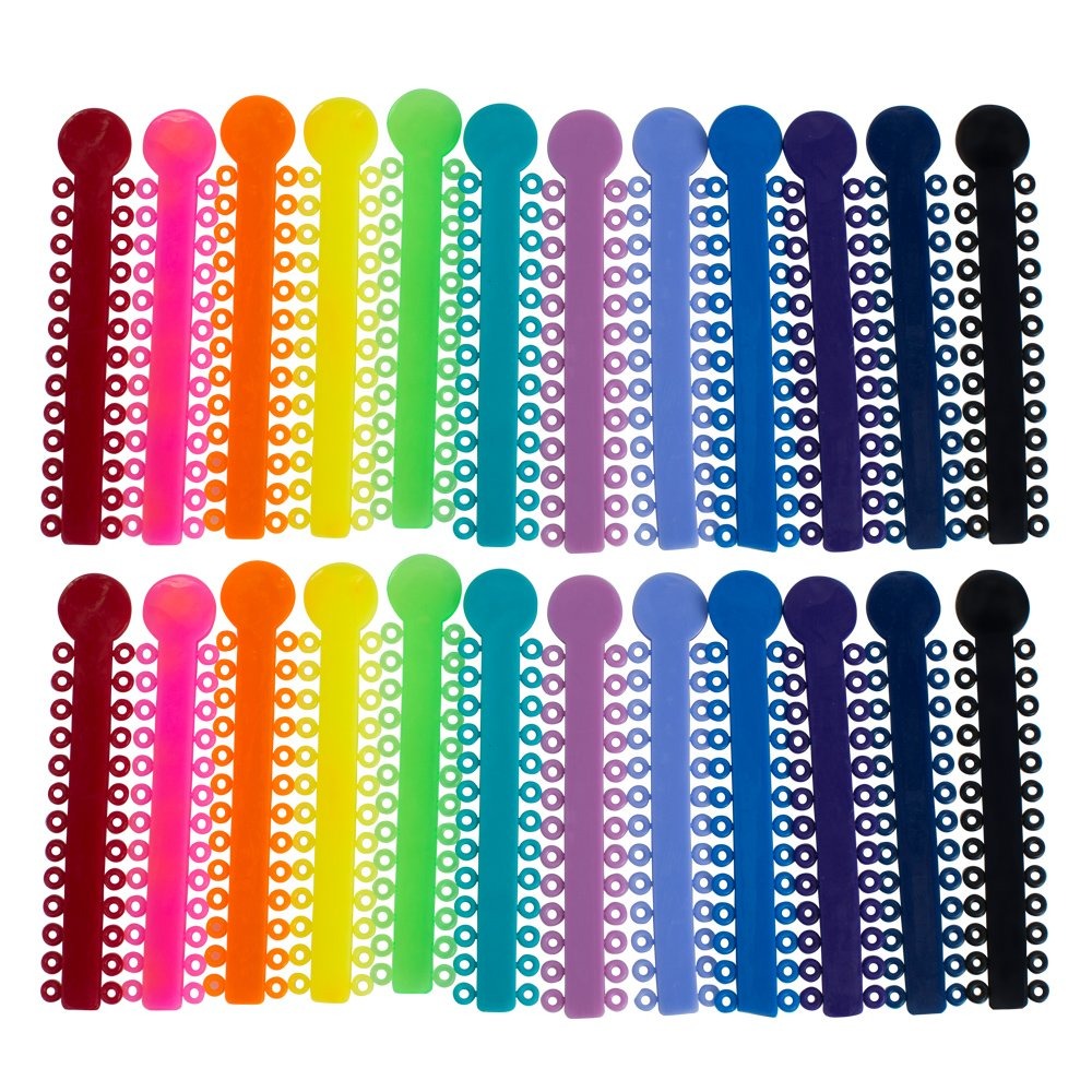 Dental Orthodontic Ligature Ties Bands Elastic Rubber Braces Elastomeric O Rings for Bracket 1040 pcs