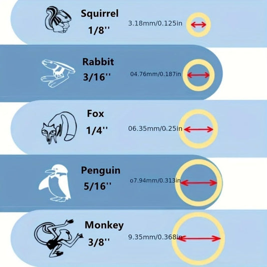 1000pcs Animal Pattern Ortodoncia Varios Tamaños Material Dental (Rabbit 3/16(1000pcs))