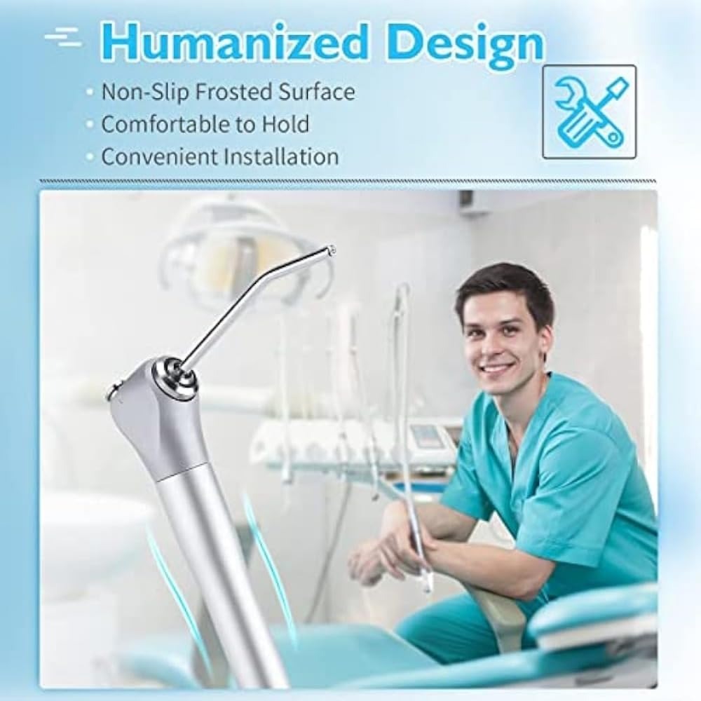 1 juego de aire dental y pistola de agua 3 vías de pulverización de agua + 2 boquillas de tubo de laboratorio dental