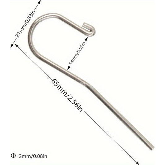 5 ganchos de acero inoxidable para labios dentales, 2 mm - Herramientas dentales de medición y localizadores de vértices