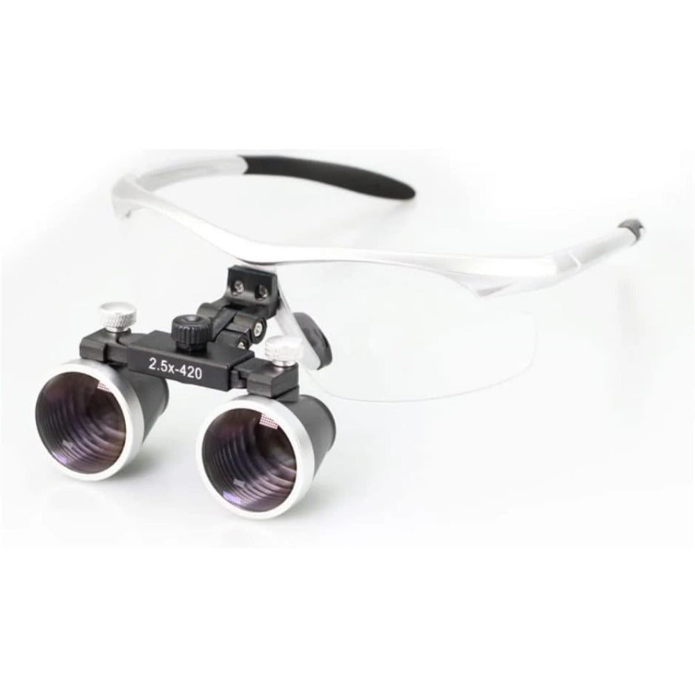 DENTASOP Dental Magnifier 2.5 X 3.5 binocular magnifier Medical Optical Glass Lens Surgical Dental Dentist, no lamp version