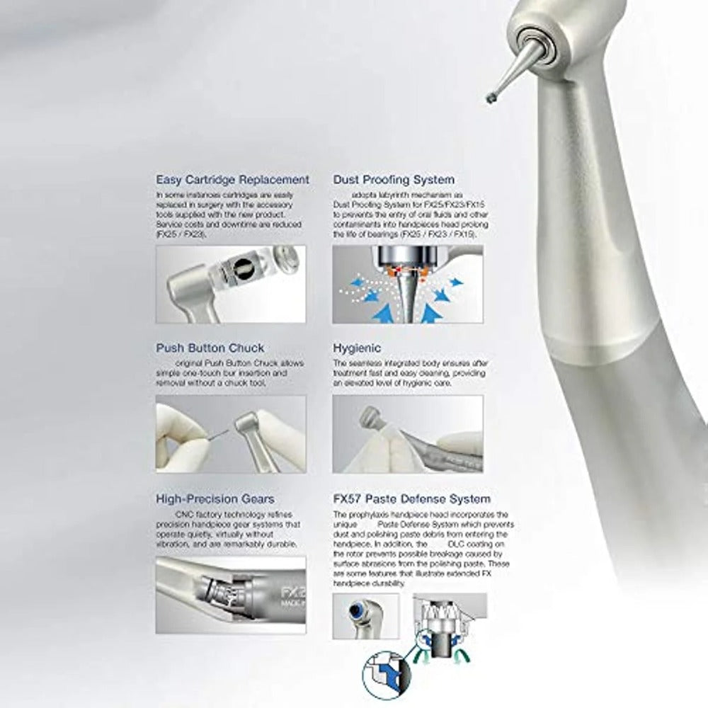 El último teléfono móvil dental FX205 de DENTASOP, de baja velocidad, más ergonómico, interfaz E