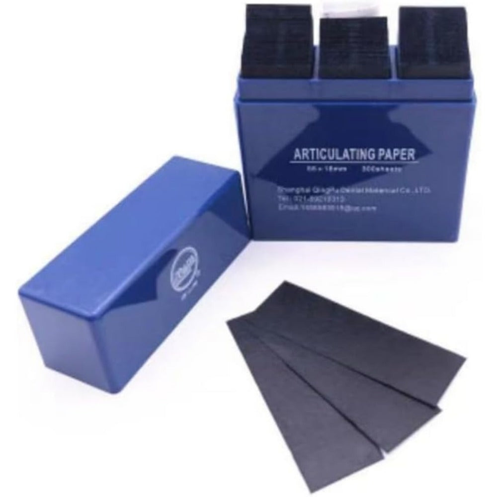 300 hojas/Caja de papel de mordida dental rojo material de limpieza dental boca (Rojo)