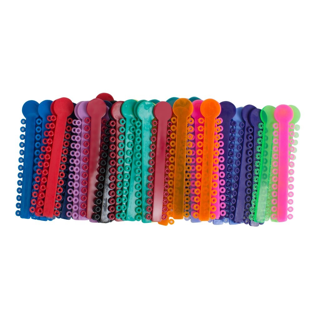 Dental Orthodontic Ligature Ties Bands Elastic Rubber Braces Elastomeric O Rings for Bracket 1040 pcs