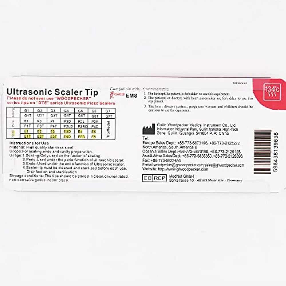 Limpiador dental DENTASOP WOODPECKER Cabezal de trabajo Cabezal de limpieza ultrasónica (10 piezas)