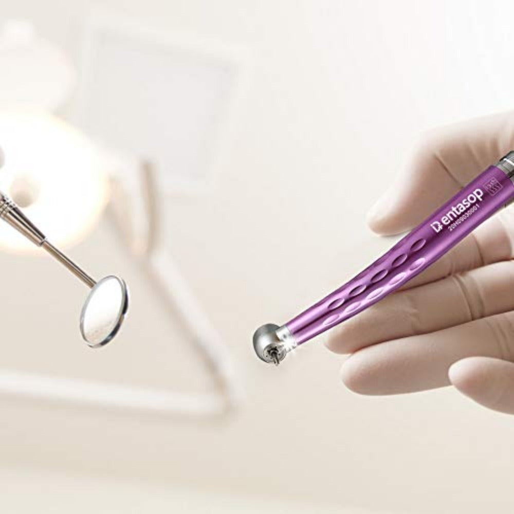 Teléfono móvil dental de alta velocidad Dentasop Super LED (morado) con luz.
