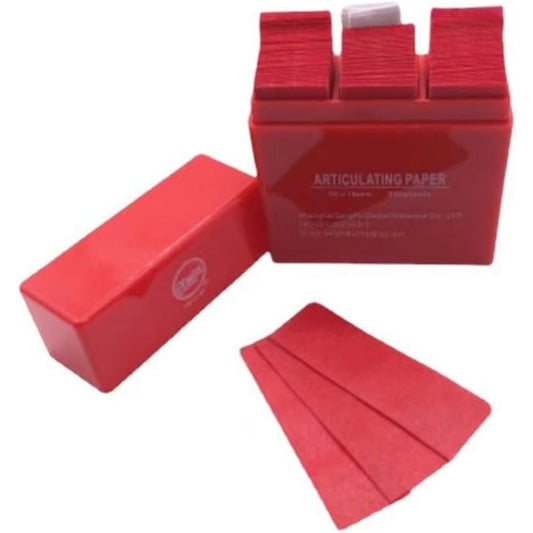 300 hojas/Caja de papel de mordida dental rojo material de limpieza dental boca (Rojo)