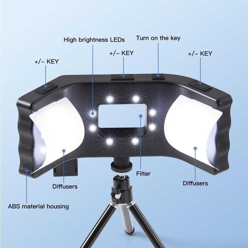 مصباح LED جديد للتصوير الفوتوغرافي لأسنان الفم 5 وات مصباح LED للتصوير الفوتوغرافي لأسنان الفم مع معدات دعم مصباح الضوء الإضافي 