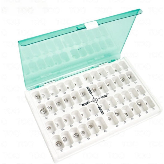 48PCS Coronas Ortodóncicas de Acero Inoxidable Coronas Temporales Formadas