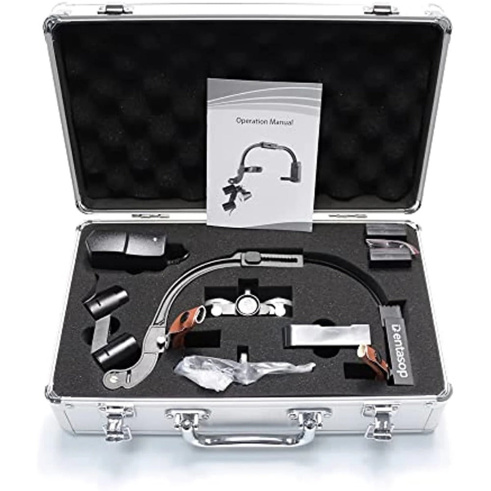 Lupa binocular LED para cirugía dental con montura para la cabeza DENTASOP 2.5X/3.5X