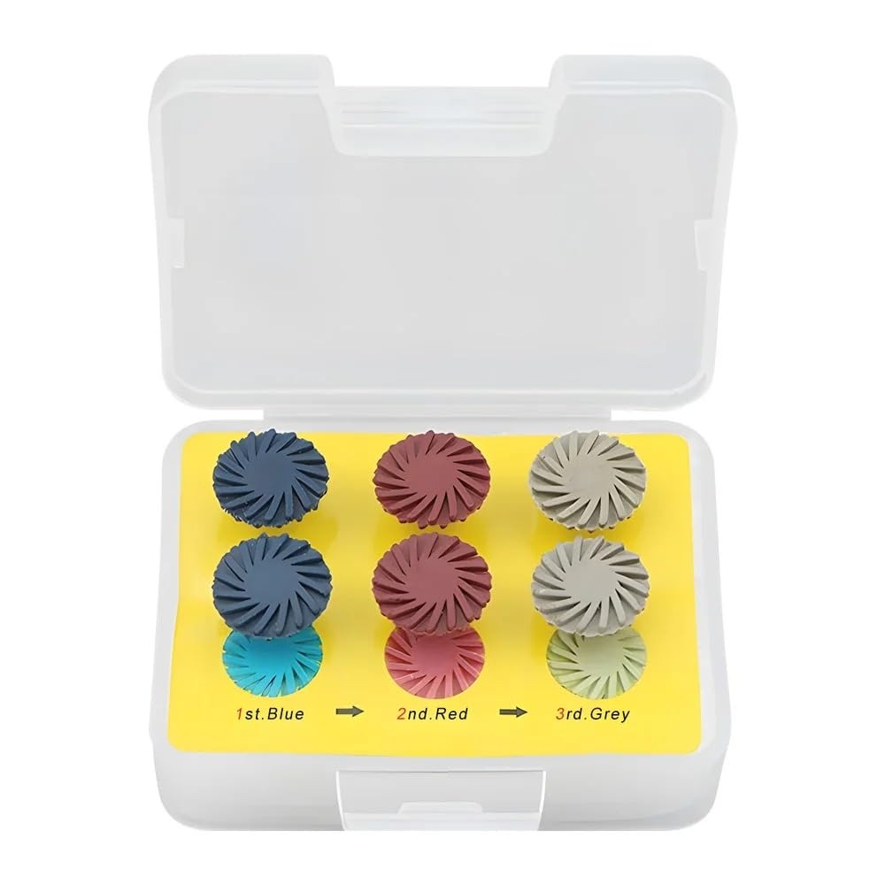 Dental Polishing Disc, 6pcs/set 3 Color Resin Composite Soft Toothbrush Kit