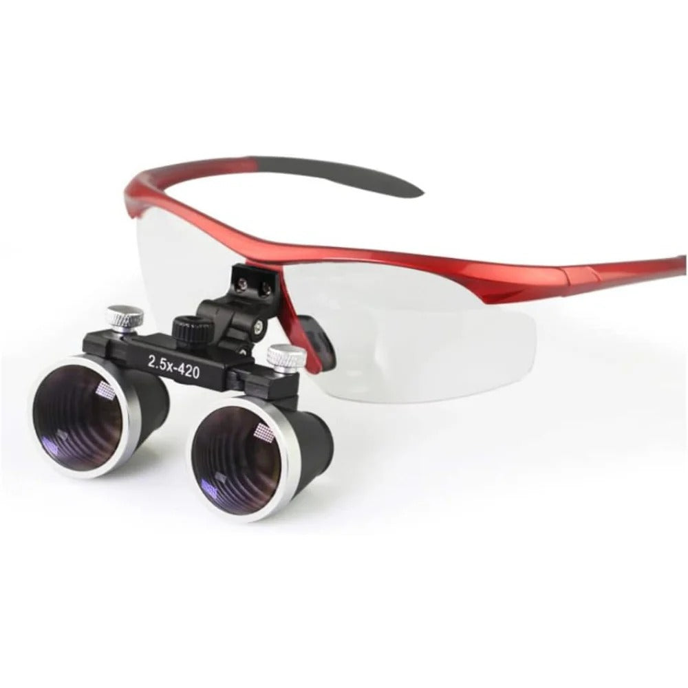 Lupa dental DENTASOP 2,5 x 3,5, lupa binocular, lente de vidrio óptico médico, para dentistas quirúrgicos, versión sin lámpara