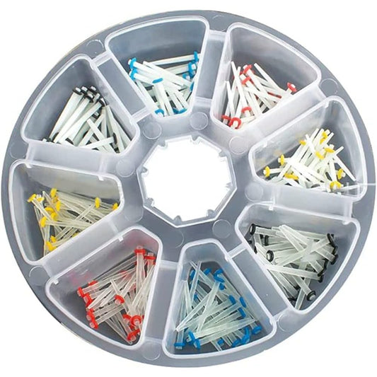 DENTASOP 200 piezas de poste de fibra de vidrio de cuarzo restaurador recto poste de 1.0/1.2/1.4/1.6 mm
