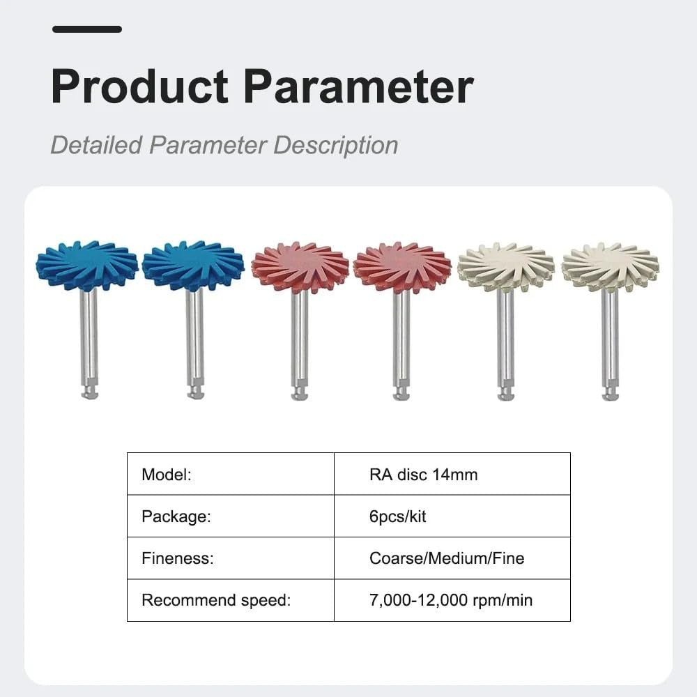 Dental Polishing Disc, 6pcs/set 3 Color Resin Composite Soft Toothbrush Kit