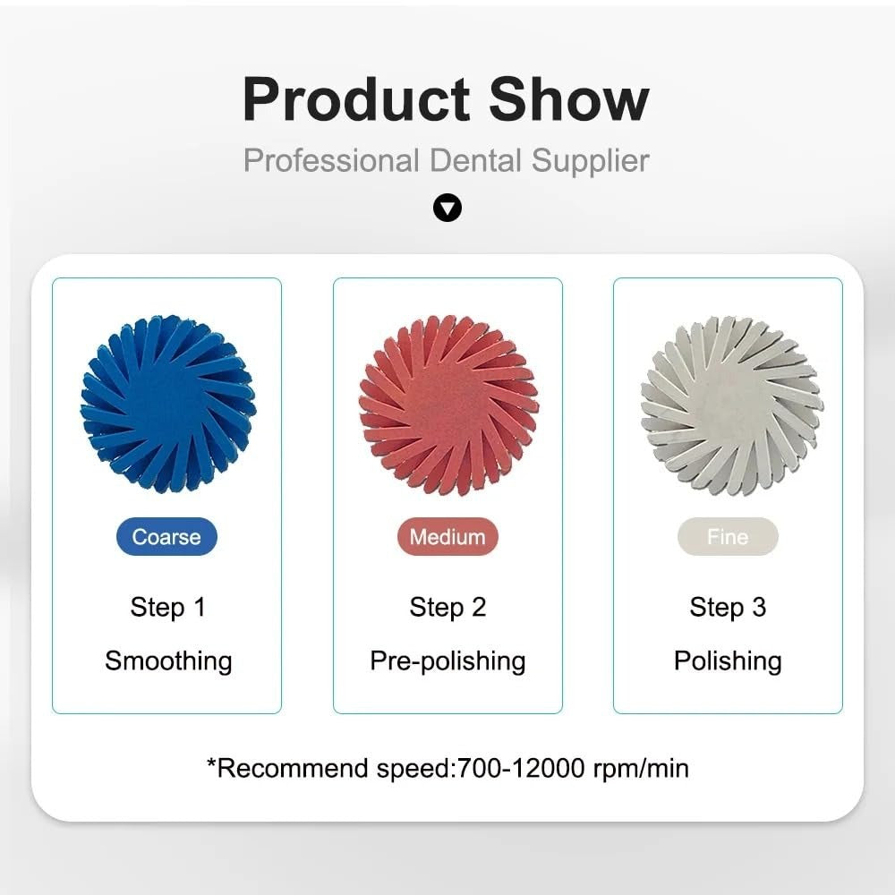 Dental Polishing Disc, 6pcs/set 3 Color Resin Composite Soft Toothbrush Kit