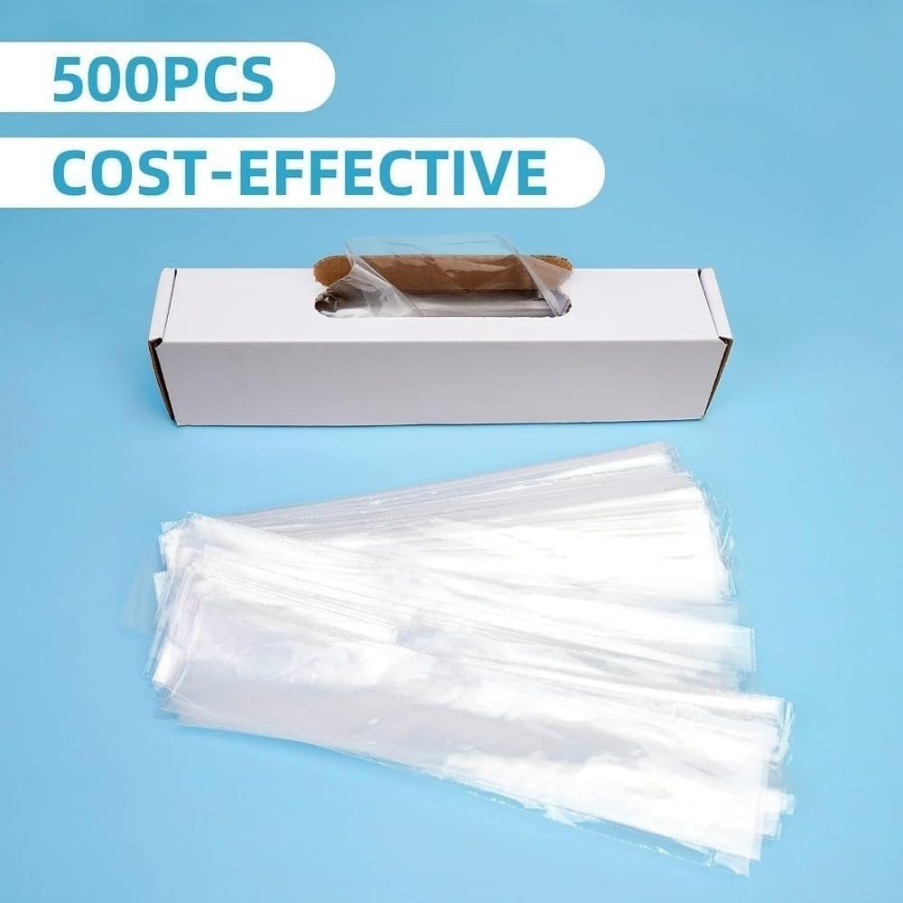 500 PCS cubierta protectora Dental desechpara el Sensor Digital, imágenes dentales y guías de Sensor películas fundas protectores de implante - plástico óptico y hoja transparente