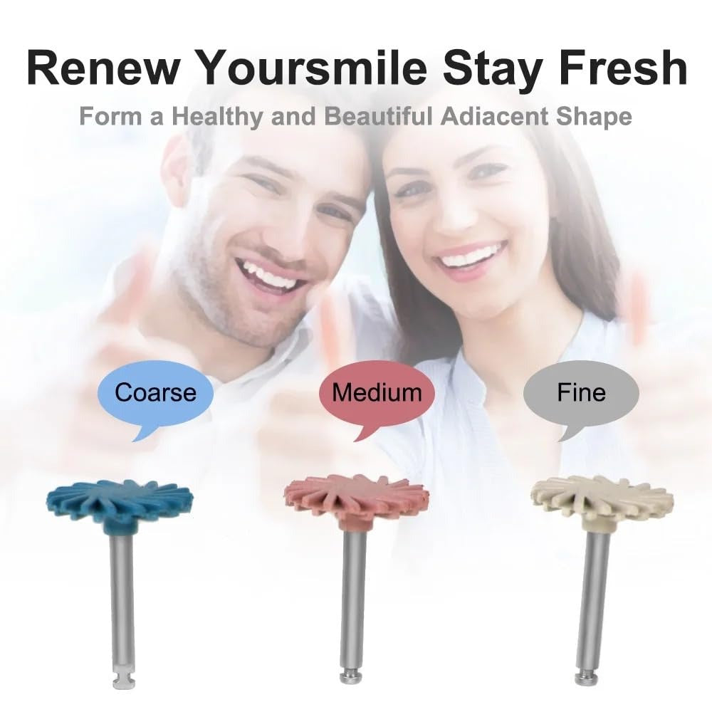 Dental Polishing Disc, 6pcs/set 3 Color Resin Composite Soft Toothbrush Kit