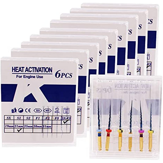 DENTASOP Blue Heat Activated Rotary File Root Canal Treatment Needle sx-f3 (21/25mm)(6 PCS)(10 boxes)