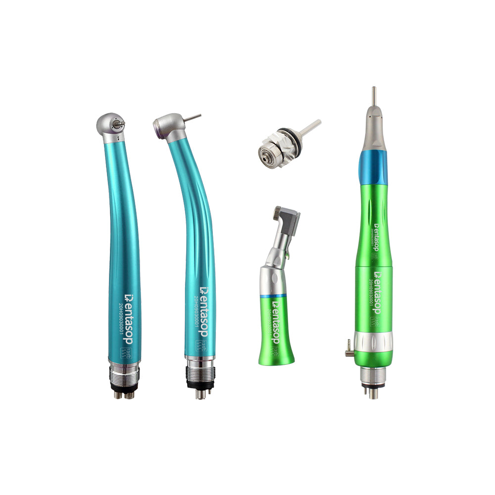 DENTASOP High and low speed dental mobile phones with ceramic bearings, compressed air drive with additional rotors